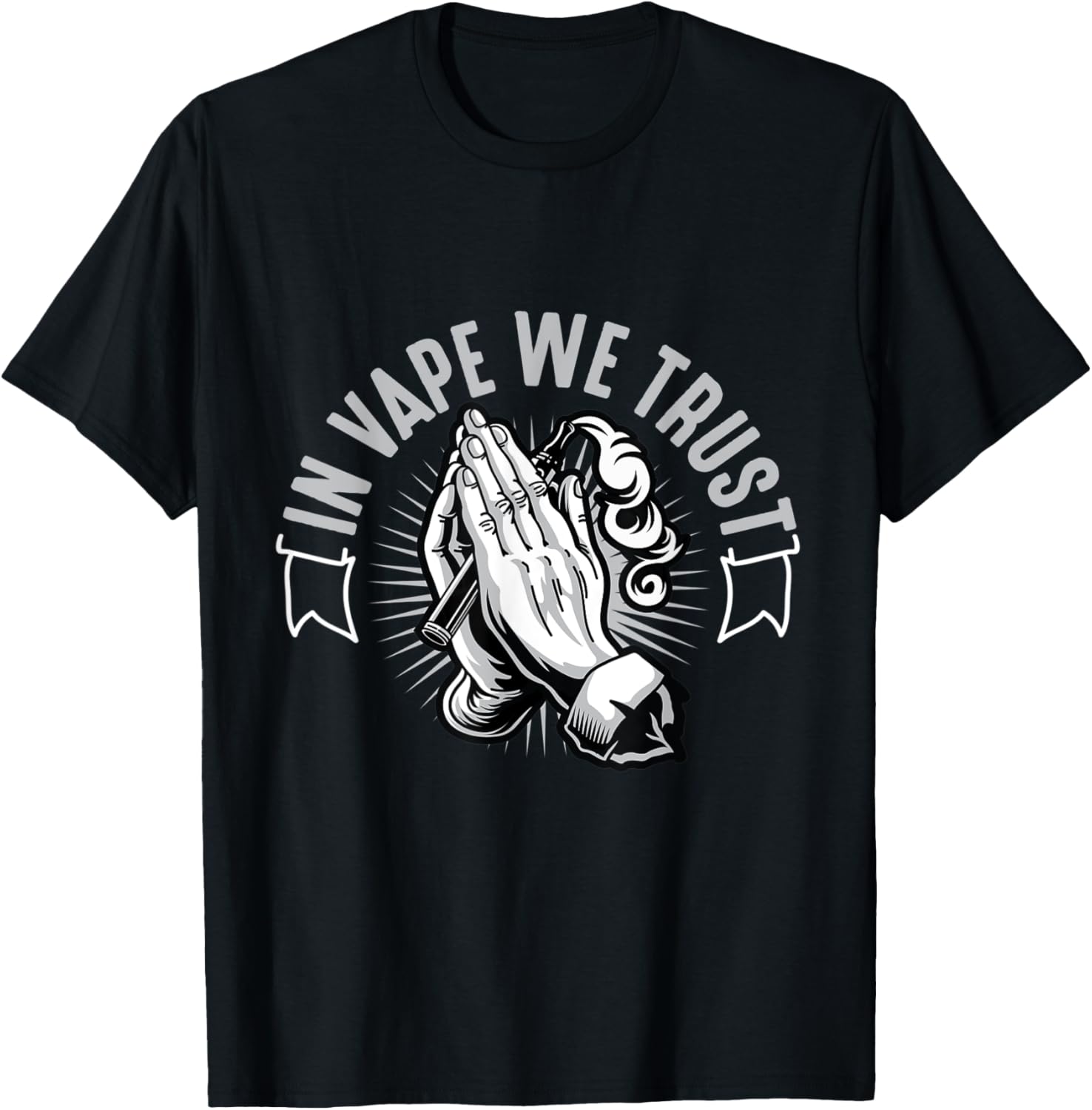 Vaping Shop - In Vape We Trust Biddende handen