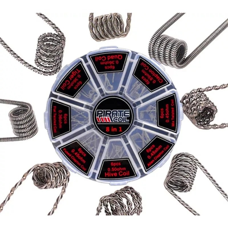 Clapton Wire Pre Built - 48 stuks/set 8-in-1 voorgevormde spoel Clapton
